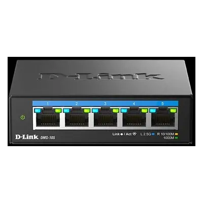 D-Link DMS-105/E 5-port 2.5G Multi-Gigabit QoS IGMP Snooping Switch, DMS-105/E