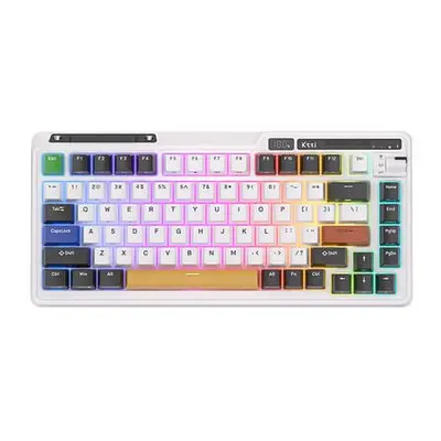 Bezdrátová mechanická klávesnice Royal Kludge KZZI K75 pro RGB, Moment Switch (černá a bílá),