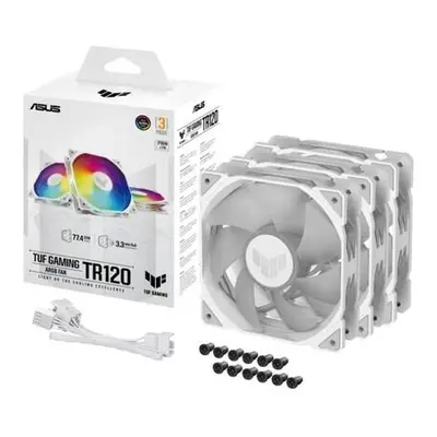 ASUS ventilátor TUF GAMING TR120 ARGB, 3x120mm, bílá, 90DA0093-B09020