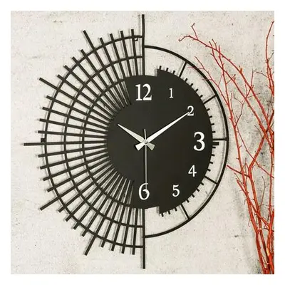 Wallity Decorative Wall Clock Stri New - Black