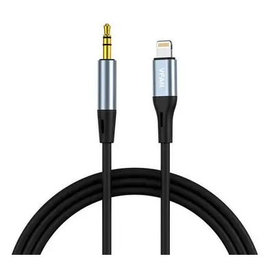 Kabel VFAN L05 Lightning na mini jack 3,5 mm AUX, 1 m (šedý)