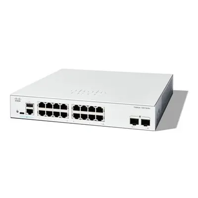 Cisco Catalyst 1300-16T-2G - Přepínač - L3 - řízený - 16 x 10/100/1000Base-T + 2 x Gigabit Ether