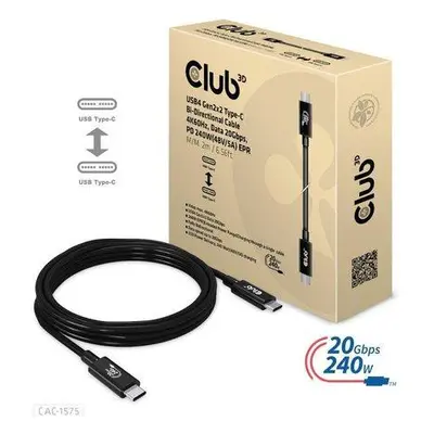 Club3D CAC-1575 USB-C, Data 20Gbps, PD 240W(48V/5A) EPR M/M, 2m