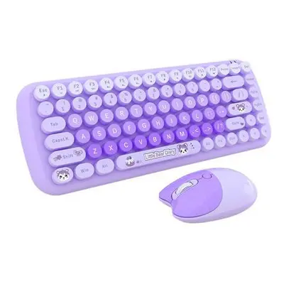 MOFII Candy New 2.4G Wireless Keyboard + Mouse Set (Purple),