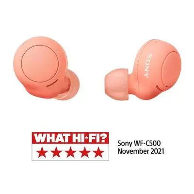 Sony True Wireless WF-C500, oranžovo-červená