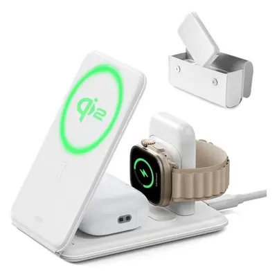 ESR Qi2 3-in-1 Travel Wireless Charging Set - White