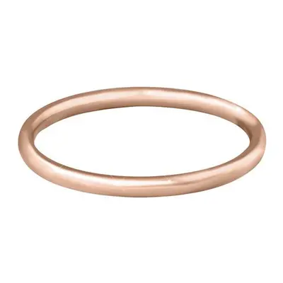 Troli Pozlacený minimalistický prsten z oceli Rose Gold 52 mm