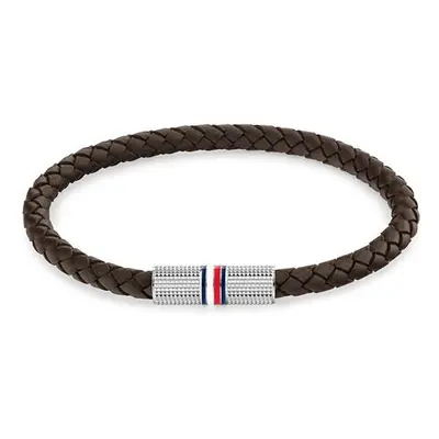 Tommy Hilfiger Hnědý kožený náramek pro muže Infinity 2790458