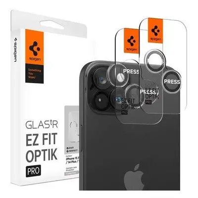 Spigen Glass tR EZ Fit Optik Pro 2 Pack, crystal clear - iPhone 15/15 Plus AGL06918