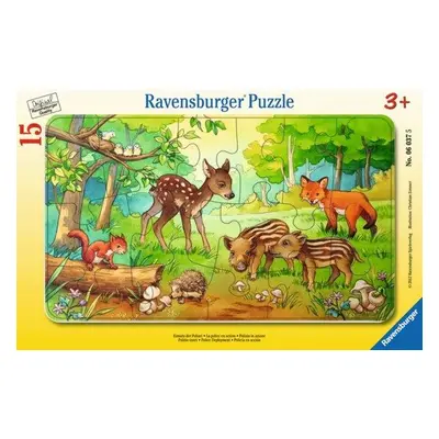 RAVENSBURGER Puzzle Lesní mláďátka 15 dílků