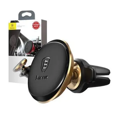 Baseus Magnetic Air Vent Car Mount Holder with cable clip Gold