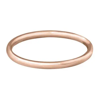 Troli Pozlacený minimalistický prsten z oceli Rose Gold 60 mm