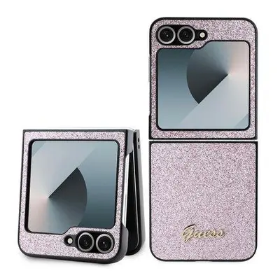 Guess PC/TPU Glitter Flakes Galaxy Z Flip6, Pink