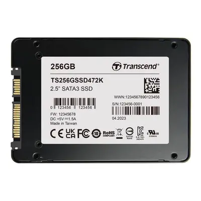 TRANSCEND SSD472K 128GB Industrial (3K P/E) SSD disk 2.5" SATA3, 3D TLC, BiCS5, 560MB/s R, 520 M