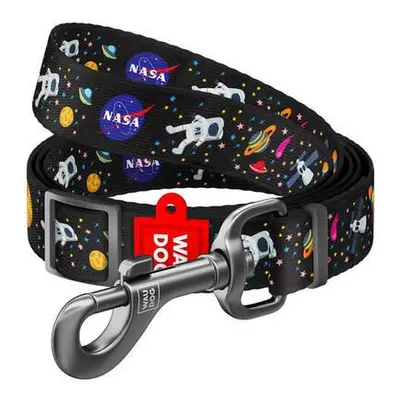 Waudog nylon dog leash, pattern "NASA21", width 20 mm, length 122 cm.