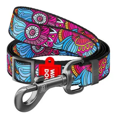 Waudog nylon dog leash, "Summer" pattern, 20 mm wide, length 152-183 cm