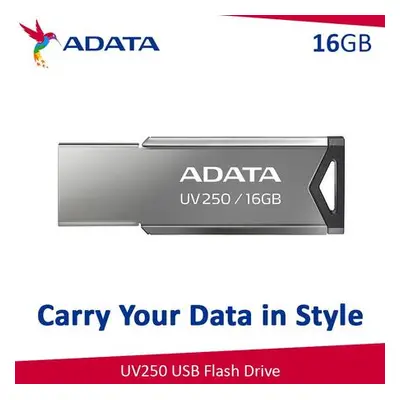 16GB ADATA UV250 USB 2.0 kovová, AUV250-16G-RBK