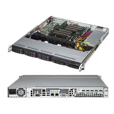 SUPERMICRO 1U chassis 8x 2,5" HS SAS3/SATA (2x NVMe), 600W (80PLUS Platinum), CSE-113MFAC2-605CB