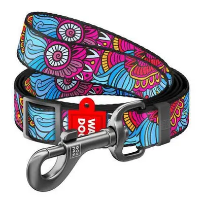 Waudog nylon dog leash, "Summer" pattern, 25 mm wide, length 152-183 cm