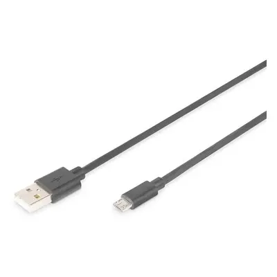 Digitus AK-300110-010-S USB 2.0 USB A samec na USB micro B samec, 2x stíněný, 1m