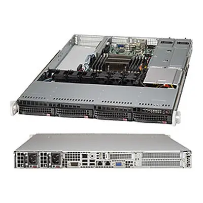 SUPERMICRO 1U chassis 4x 3,5" HS SAS/SATA, 2x500W (80PLUS Platinum), WIO, X11, CSE-815TQC-R504WB