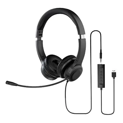 Acer Office Headset, 3,5 mm Jack / USB s ovládáním na kabelu; reproduktory: 30mm měniče; frekven