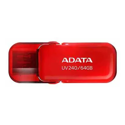 ADATA Flash Disk 64GB UV240, USB 2.0, červená, AUV240-64G-RRD