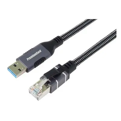 PremiumCord Ethernetový kabel USB3.2 -> LAN RJ45 10/100/1000 MBIT 1m