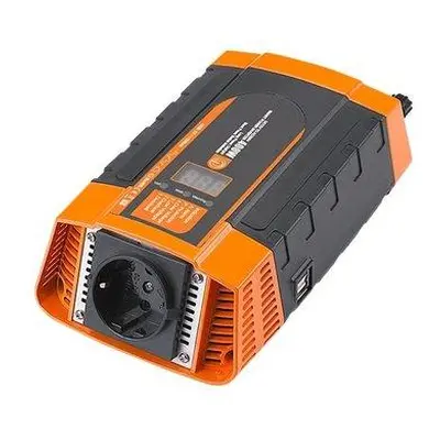 Měnič napětí Carspa PID400 12V/230V+USB 400W, modifikovaná sinus, digitální display