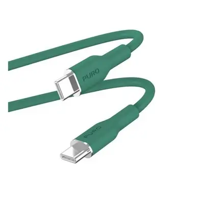 Puro kábel Soft Silicone Cable USB-C to USB-C 1.5m - Dark Green