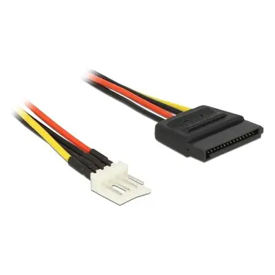 Delock napájecí kabel SATA 15 pin samec > 4 pin floppy samec 15 cm