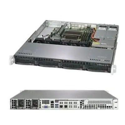 SUPERMICRO 1U server 1xLGA1151 (8/9g), iC236, 4x DDR4 ECC, 4x 3.5" HS SATA3, 2x400W, IPMI, SYS-5