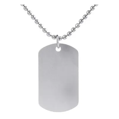 Silvego Stříbrný kuličkový řetízek s přívěskem Dog Tag 24x39mm