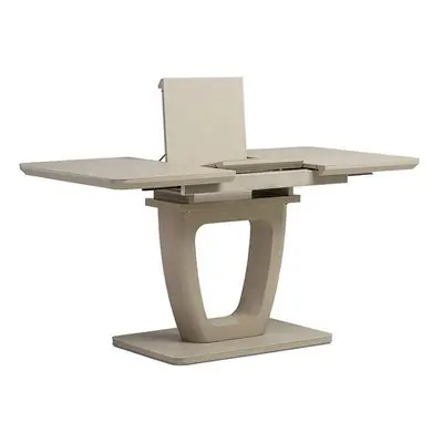 Autronic HT-430 CAP Jídelní stůl 110+40x75 cm, cappuccino 4 mm skleněná deska, MDF, cappuccino m