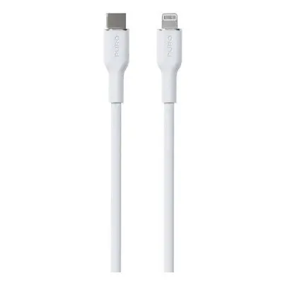 Puro kábel Soft Silicone Cable USB-C to Lightning 1.5m - White