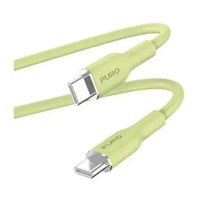 Puro kábel Soft Silicone Cable USB-C to USB-C 1.5m - Light Green