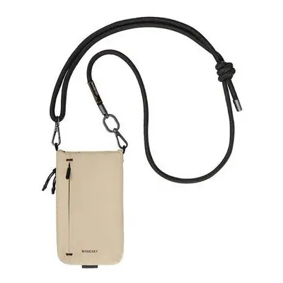 SwitchEasy Sacoche Utility Crossbody Bag + Strap Phone Lanyard 8.3mm - Sand Beige + Black