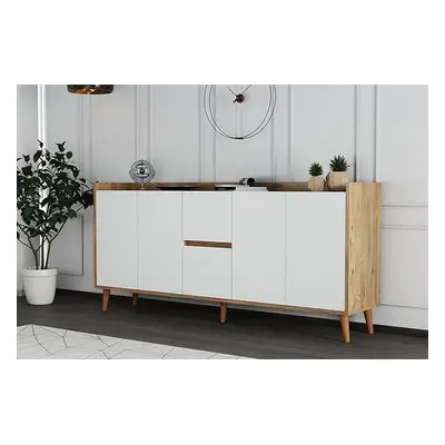 Hanah Home Console Anite - Atlantic Pine, White Atlantic PineWhite