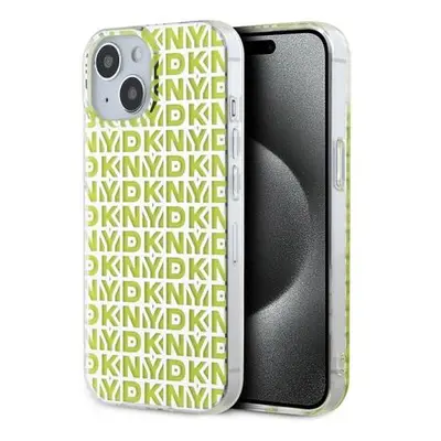 DKNY PC/TPU Repeat Pattern Zadní Kryt pro iPhone 15 Yellow