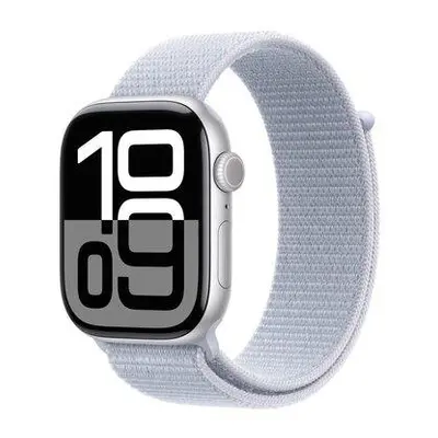 Apple Watch Series 10 GPS 46mm Silver Aluminium Case with Blue Cloud Sport Loop (MWWN3QC/A)