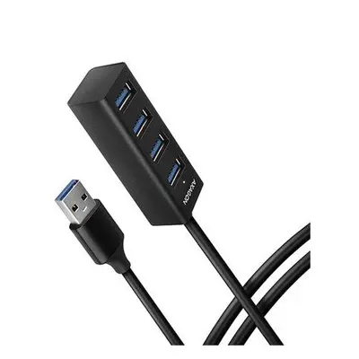 AXAGON MINI hub USB-A / HUE-M1AL / USB 3.2 Gen1 / 4x USB-A / kovové tělo / 1,2m, HUE-M1AL