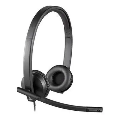 Logitech Headset H570e Stereo/ drátová sluchátka + mikrofon/ USB/ černá