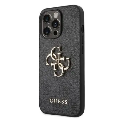 Guess PU 4G Metal Logo kryt iPhone 14 Pro Max šedý