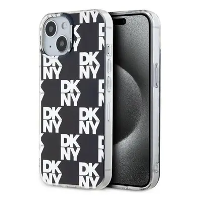 DKNY PC/TPU Checkered Pattern Zadní Kryt pro iPhone 14 Black