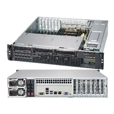 SUPERMICRO 2U short depth chassis 3x 3,5" HS SAS/SATA, DVD, 2x800W (titanium), CSE-825MBTQC-R802