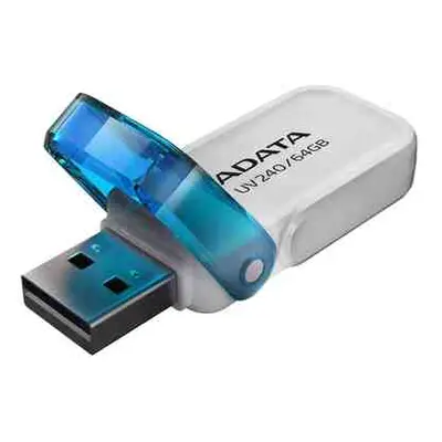 ADATA Flash Disk 64GB UV240, USB 2.0, bílá, AUV240-64G-RWH