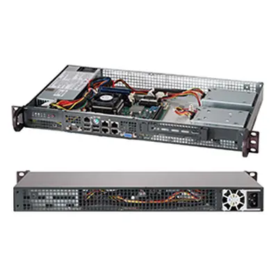 SUPERMICRO mini1U chassis, 1x 3,5" fixed HDD (nebo s MCP-220-00044-0N 2x2,5"), 200W (Gold) (Fron