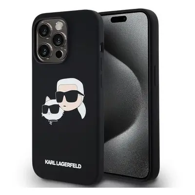 Karl Lagerfeld Liquid Silicone Double Heads Magsafe Zadní Kryt pro iPhone 14 Pro Black