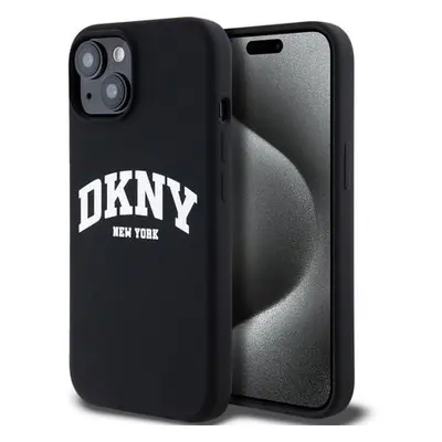 DKNY Liquid Silicone Arch Logo MagSafe Zadní Kryt pro iPhone 14 Black