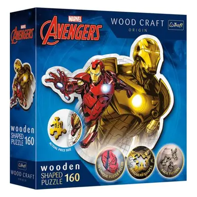 TREFL Wood Craft Origin puzzle Odvážný Iron Man 160 dílků